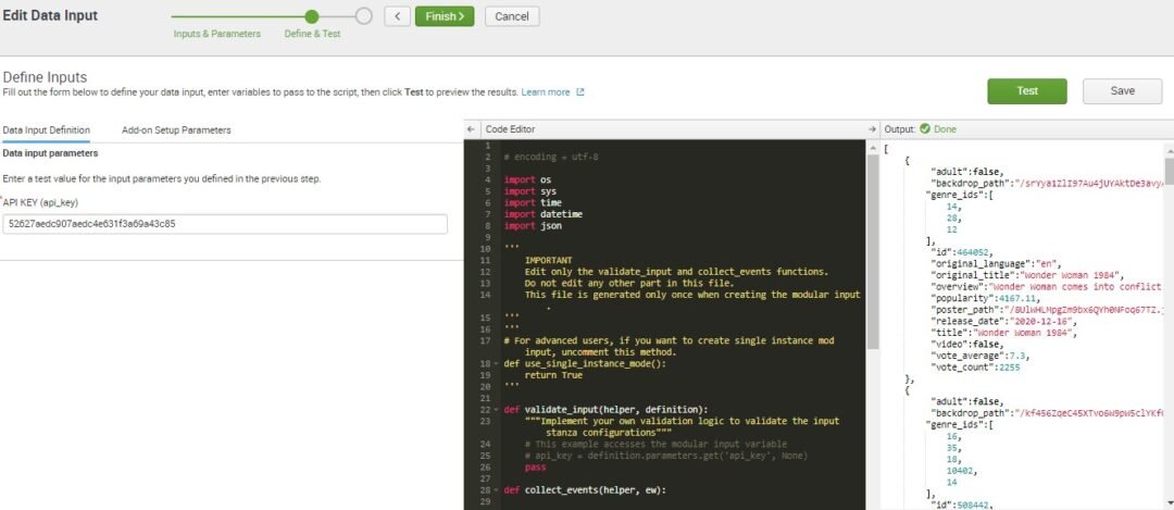 splunk call rest api from search